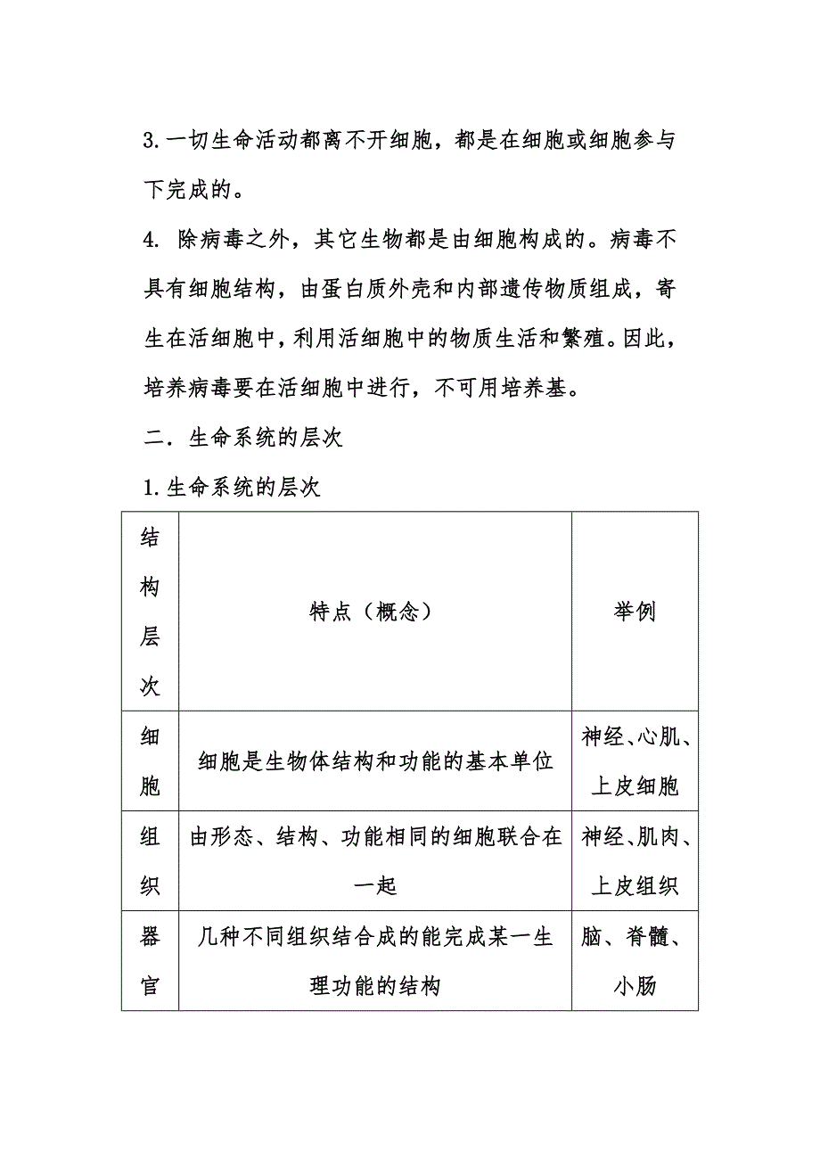 高一生物必修一第1章走近细胞知识点总结_第2页