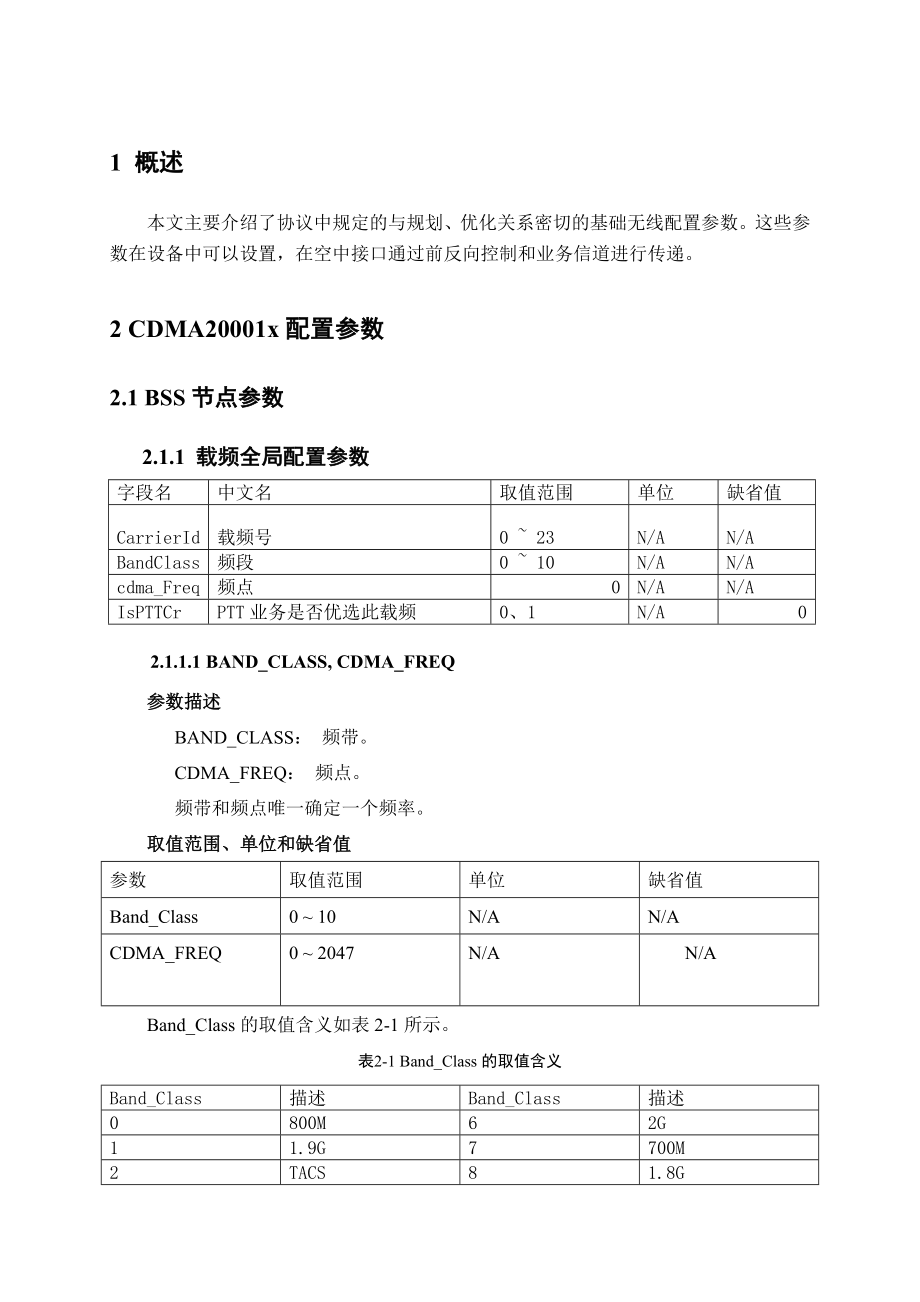 电信CDMA系统配置参数建议书_第4页