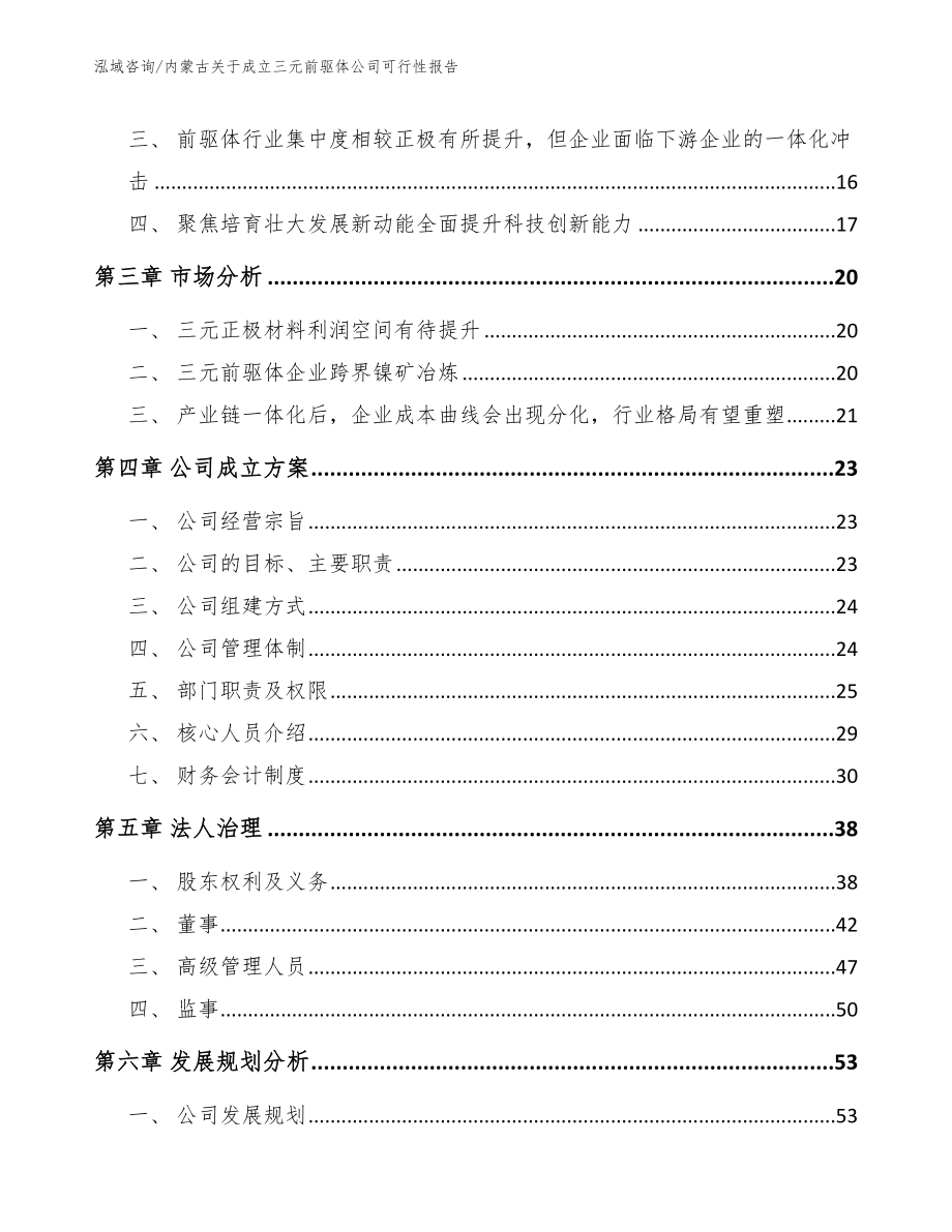 内蒙古关于成立三元前驱体公司可行性报告【模板】_第4页