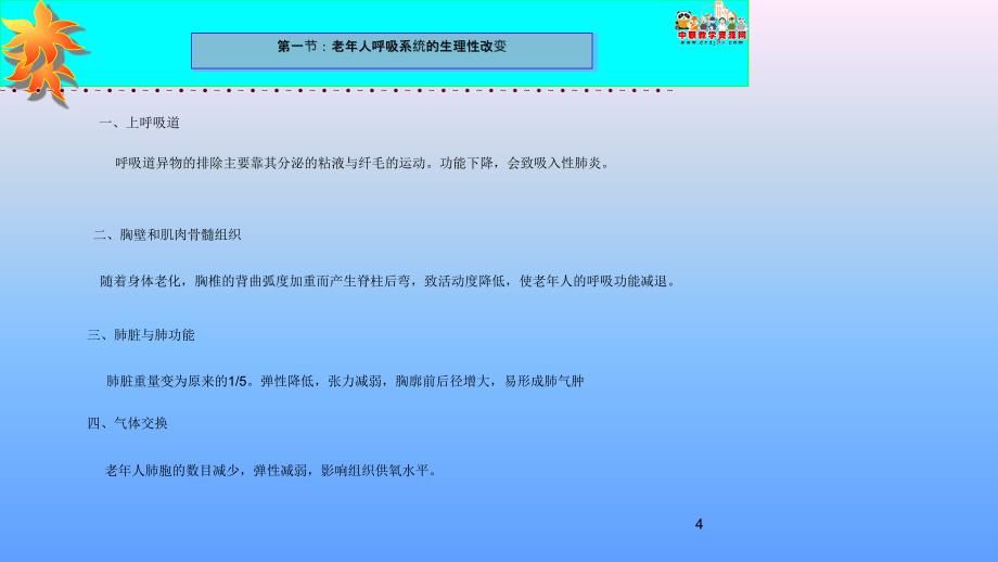 老年护理学课件第八章老年人呼吸系统变化与护_第4页