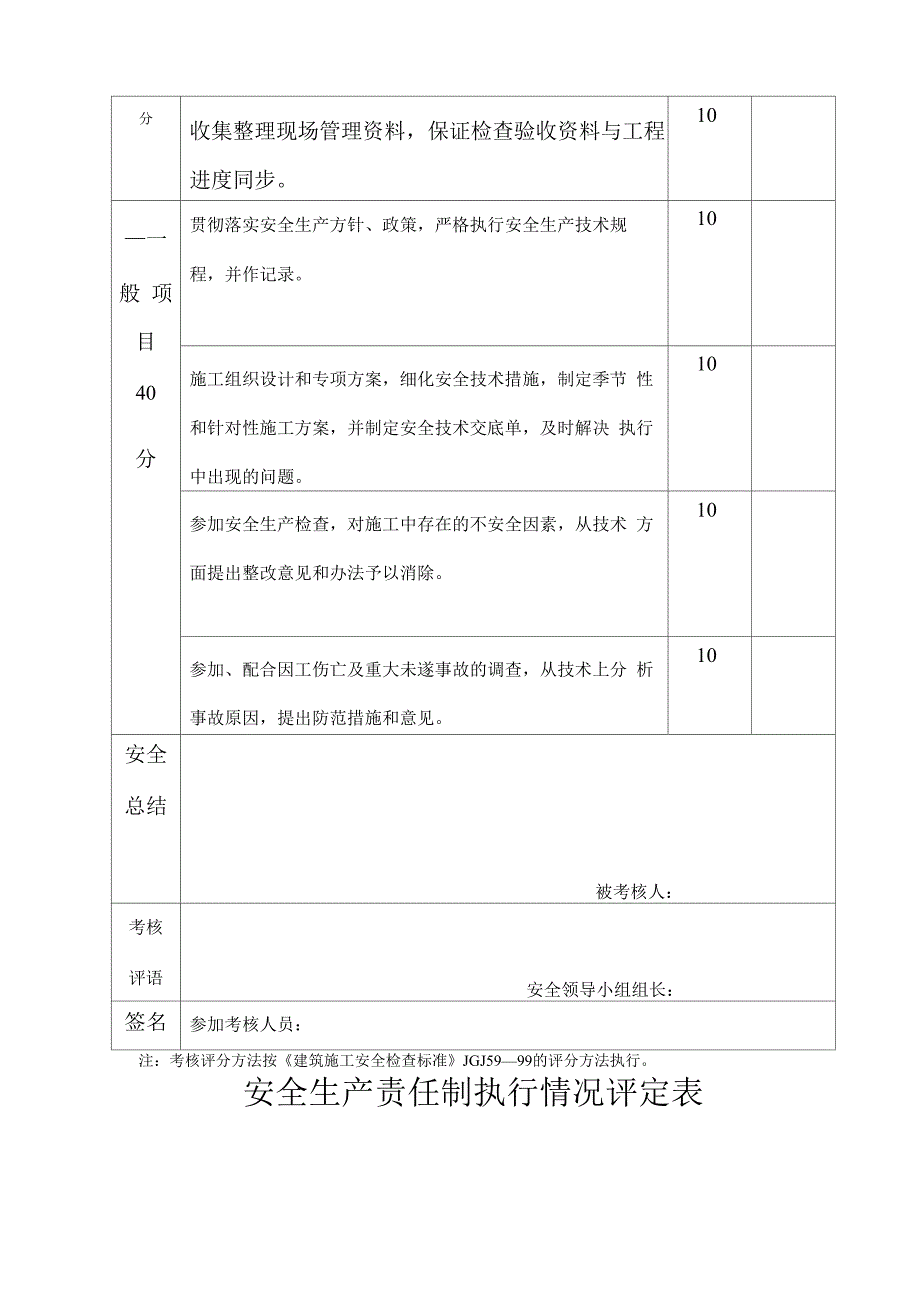 安全生产责任制执行情况评定表1_第4页