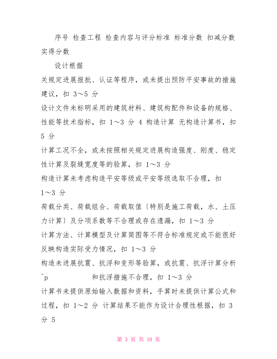 设计单位质量安全检查评分表_第3页