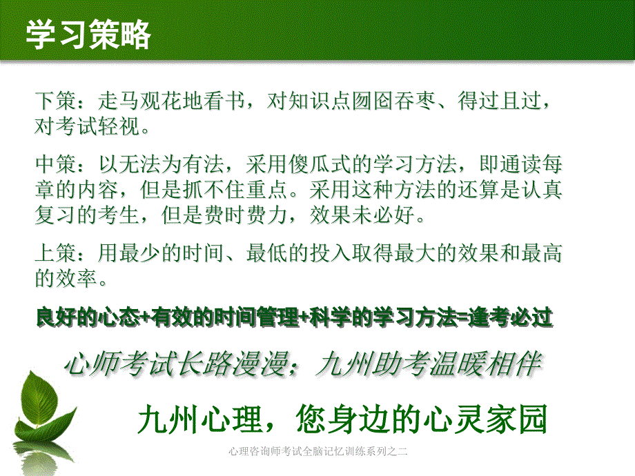 心理咨询师考试全脑记忆训练系列之二课件_第3页