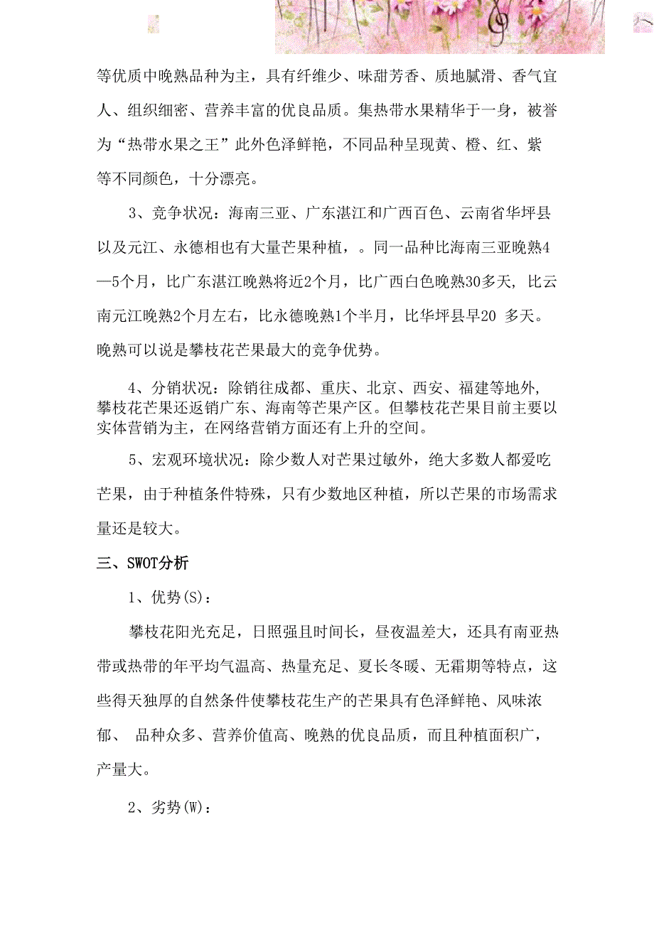 攀枝花芒果营销策划书_第3页