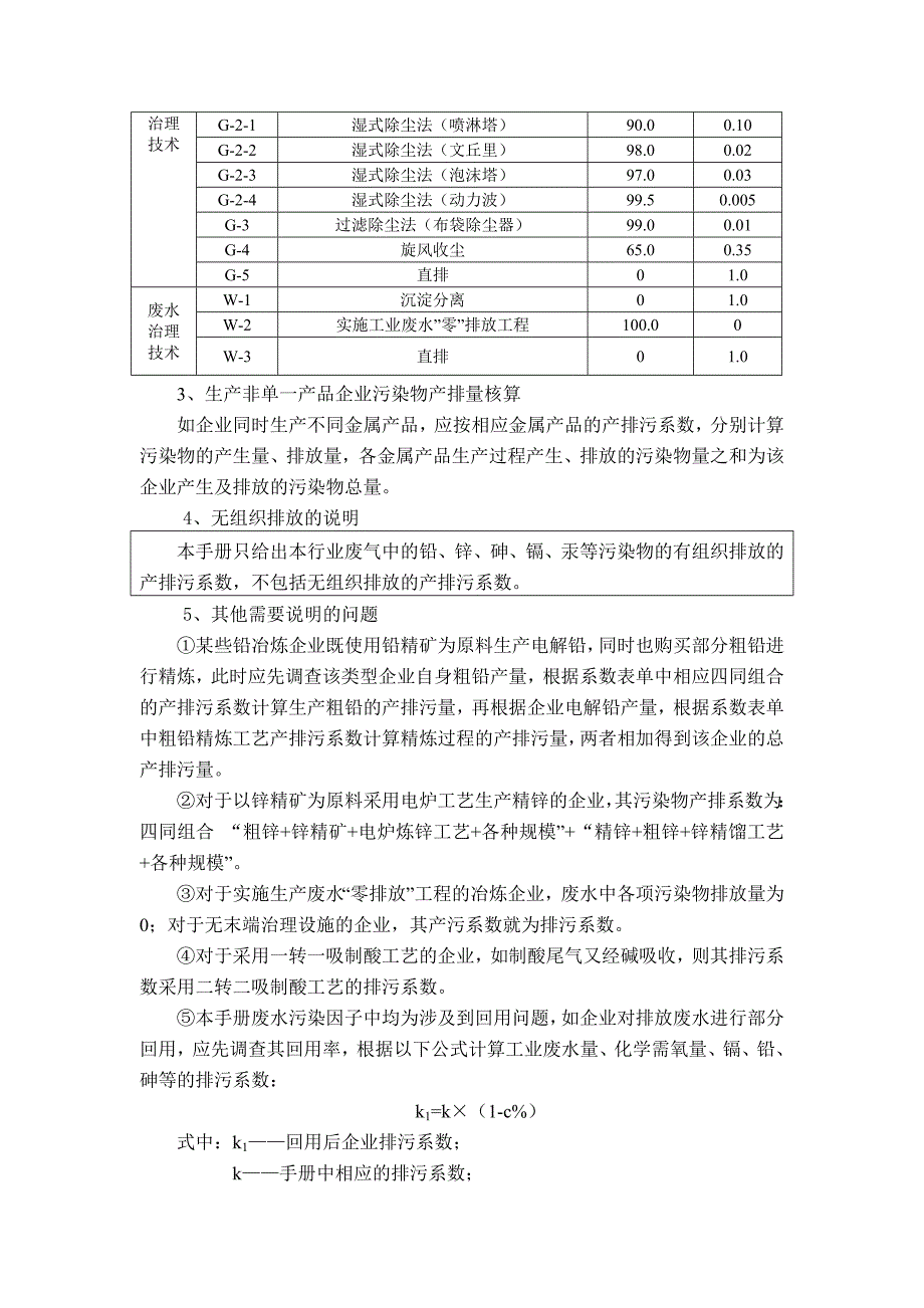 铅锌行业重金属产排污系数使用手册(3.20)_第4页