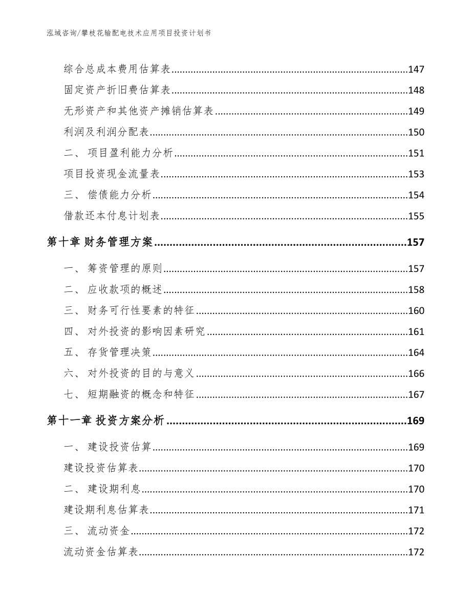 攀枝花输配电技术应用项目投资计划书_第5页