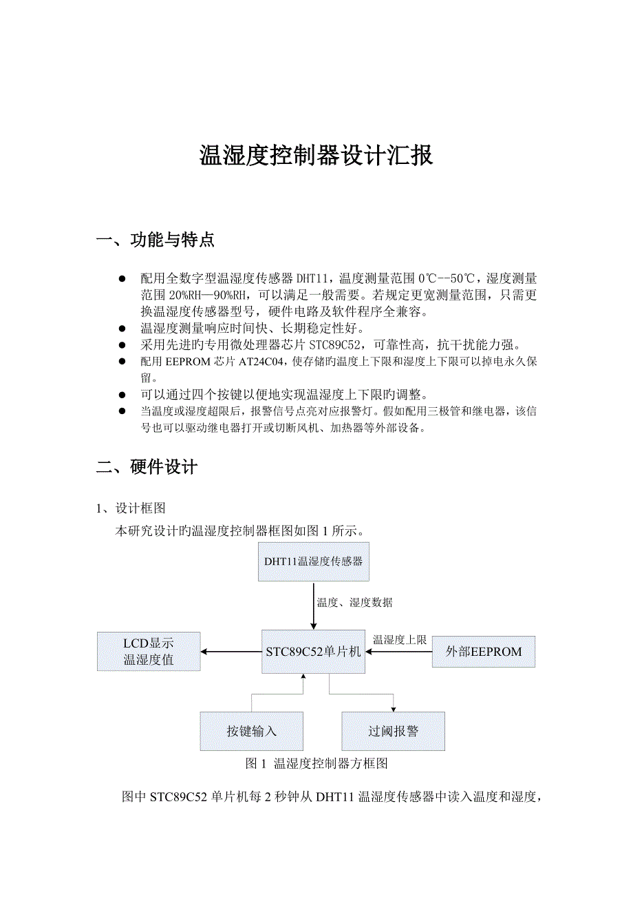 智能温湿度器设计报告_第2页