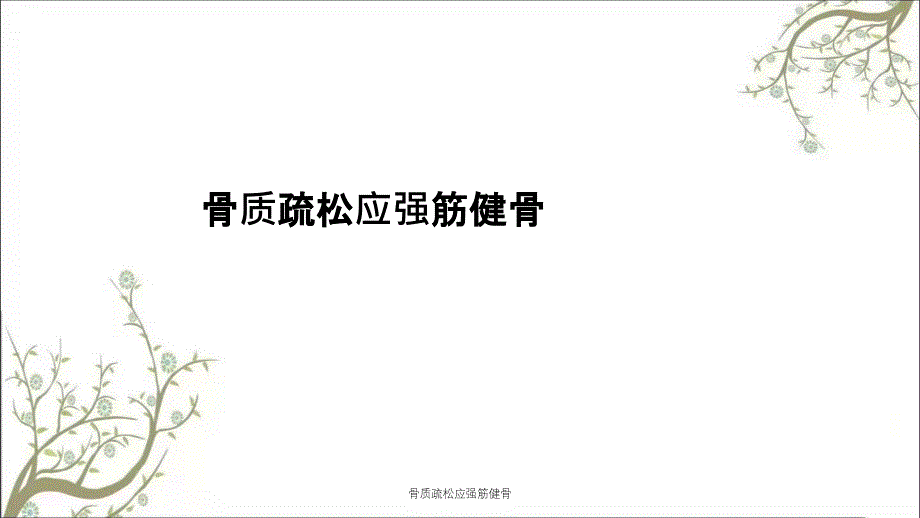 骨质疏松应强筋健骨课件_第1页