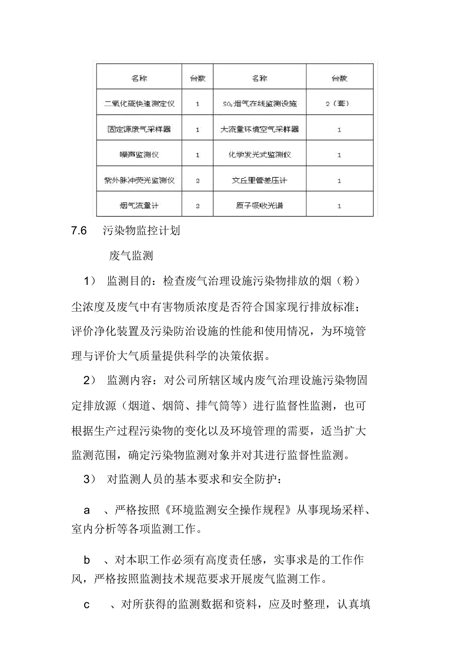 能源企业特征污染物监测制度样本_第4页