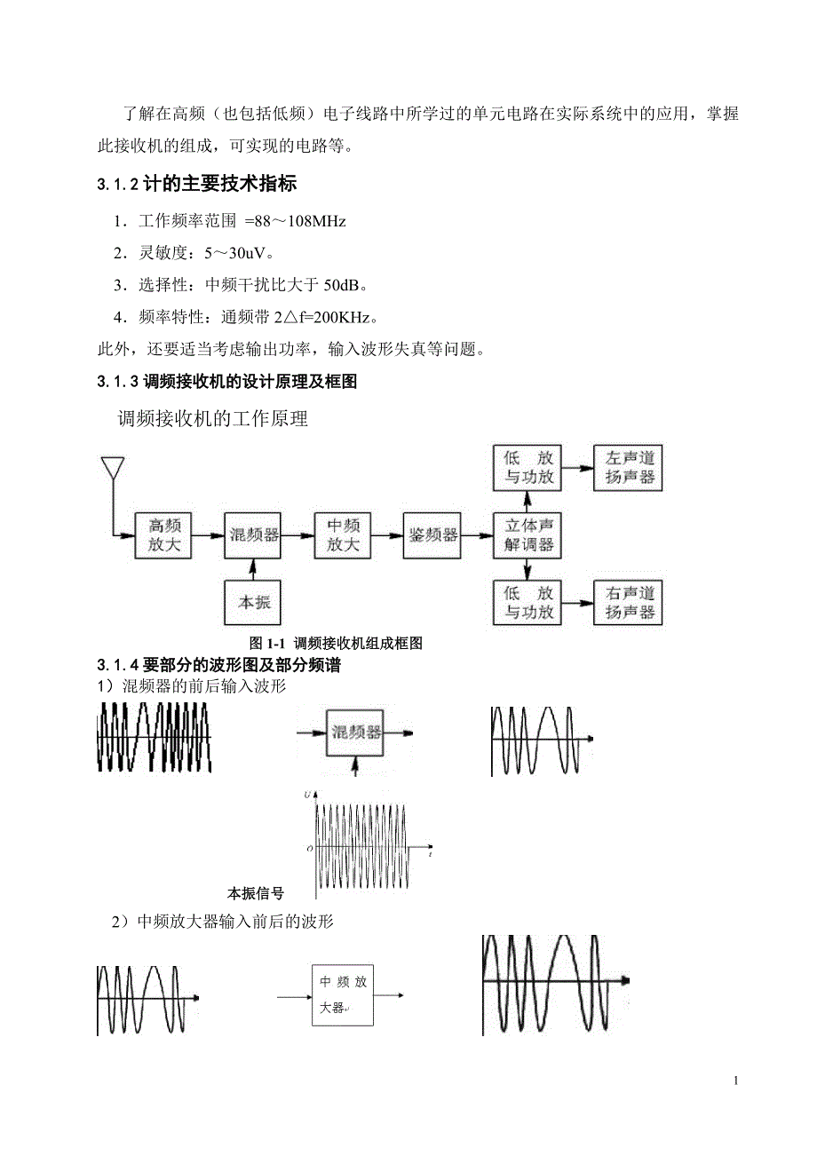 超外差调频接收机 课程设计.doc_第2页