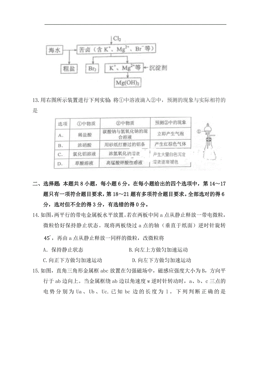 2015高考新课标全国卷2卷理综试题-.doc_第4页