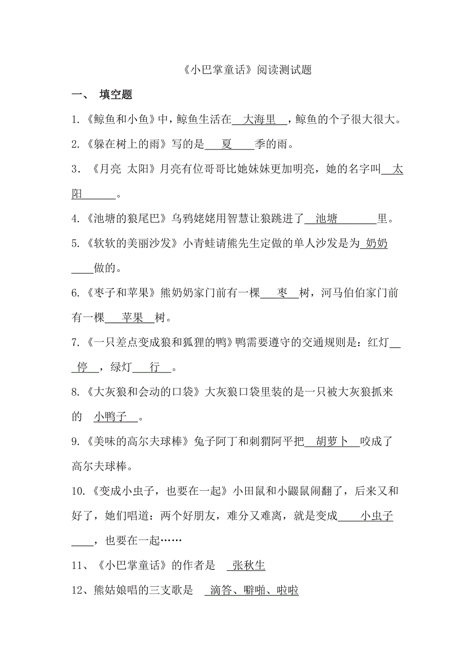 《小巴掌童话百篇》11_第1页