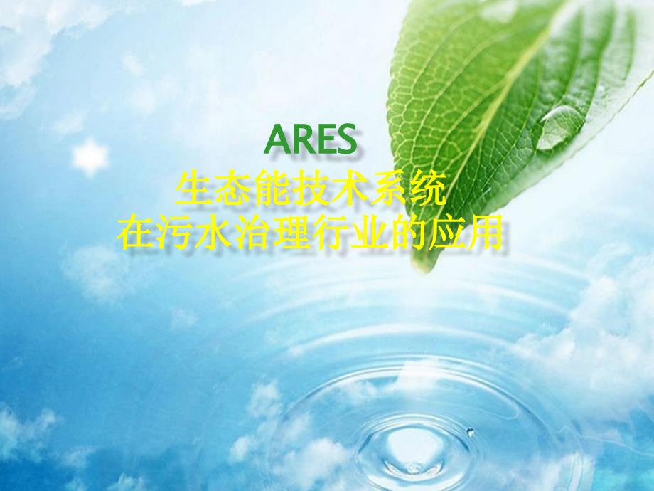 生态能技术系统在污水治理中应用_第1页