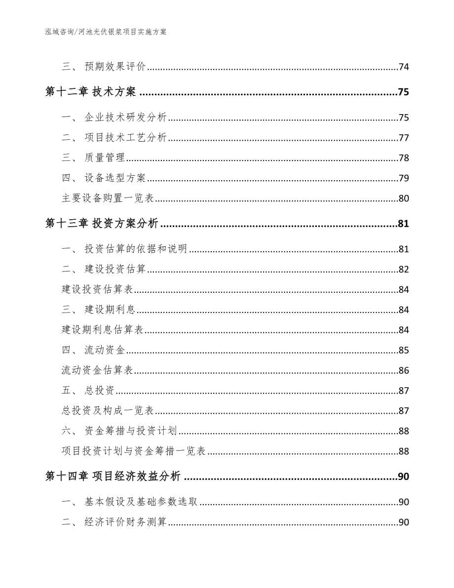 河池光伏银浆项目实施方案_模板范文_第5页