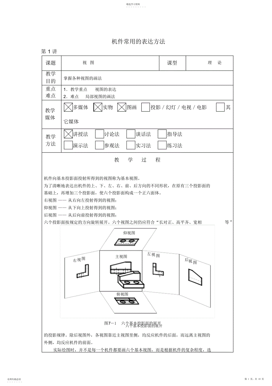 2022年机件常用的表达方法_第1页