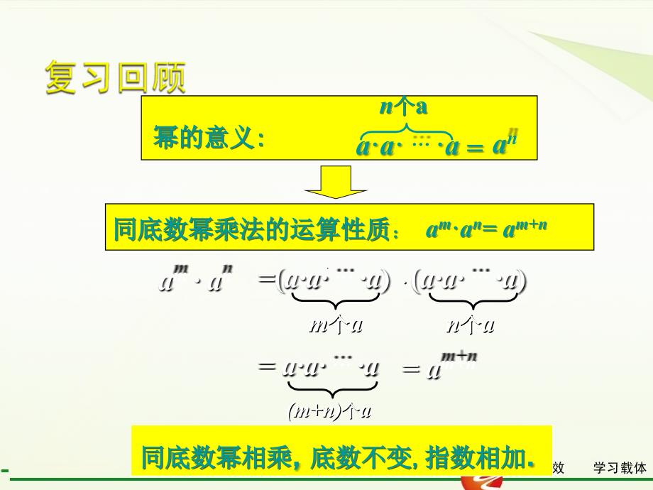 幂的乘方与积的乘方(一)课件_第2页