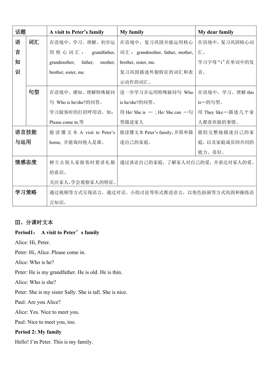 牛津英语三年级第一学期M2U2MyFamily教案_第2页