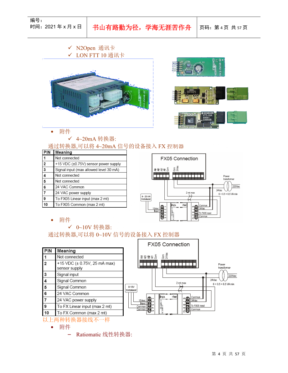 江森FX(DDC)培训教程讲师手册_第4页