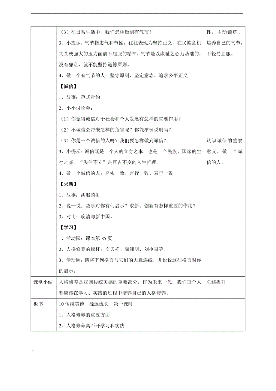 部编版道德与法治五年级上册传统美德源远流长第一课时 教案_第2页