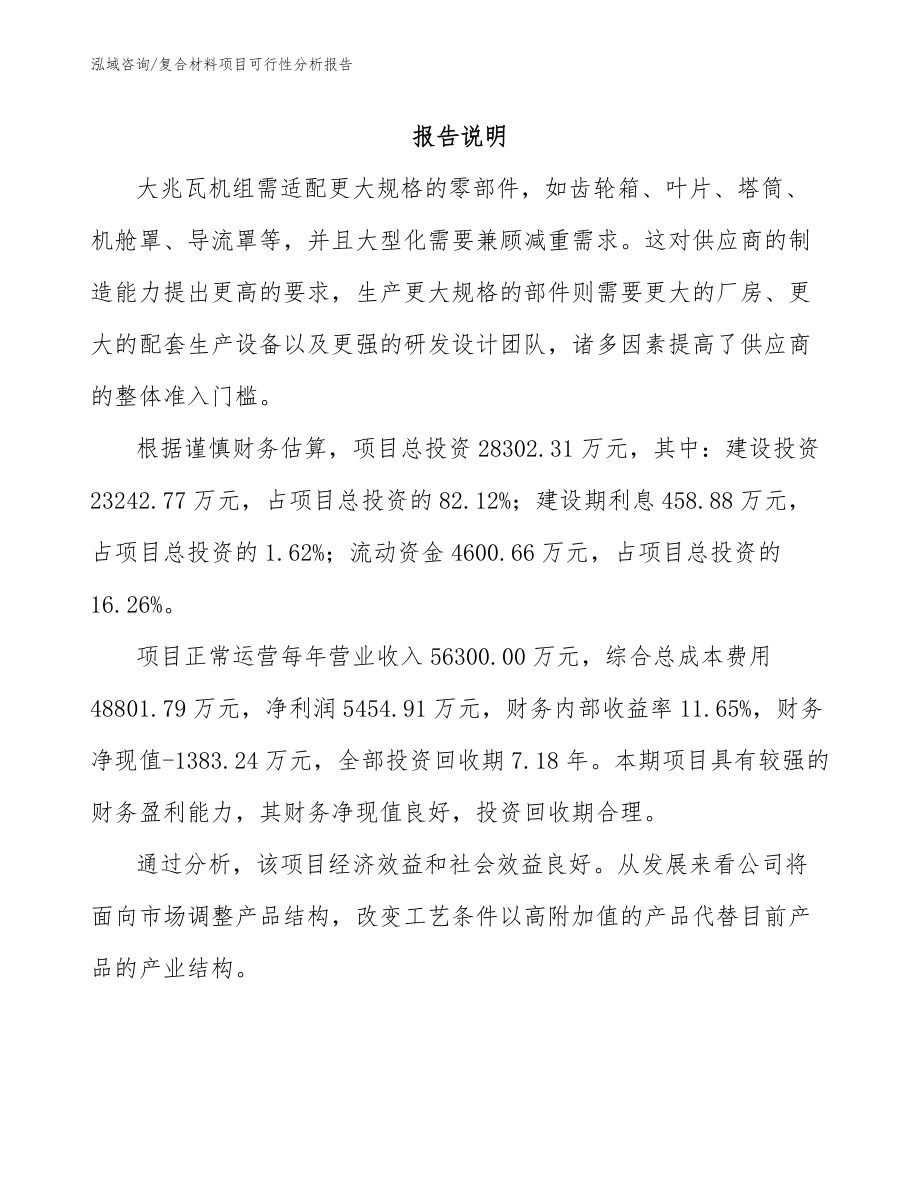 复合材料项目可行性分析报告（模板参考）_第2页