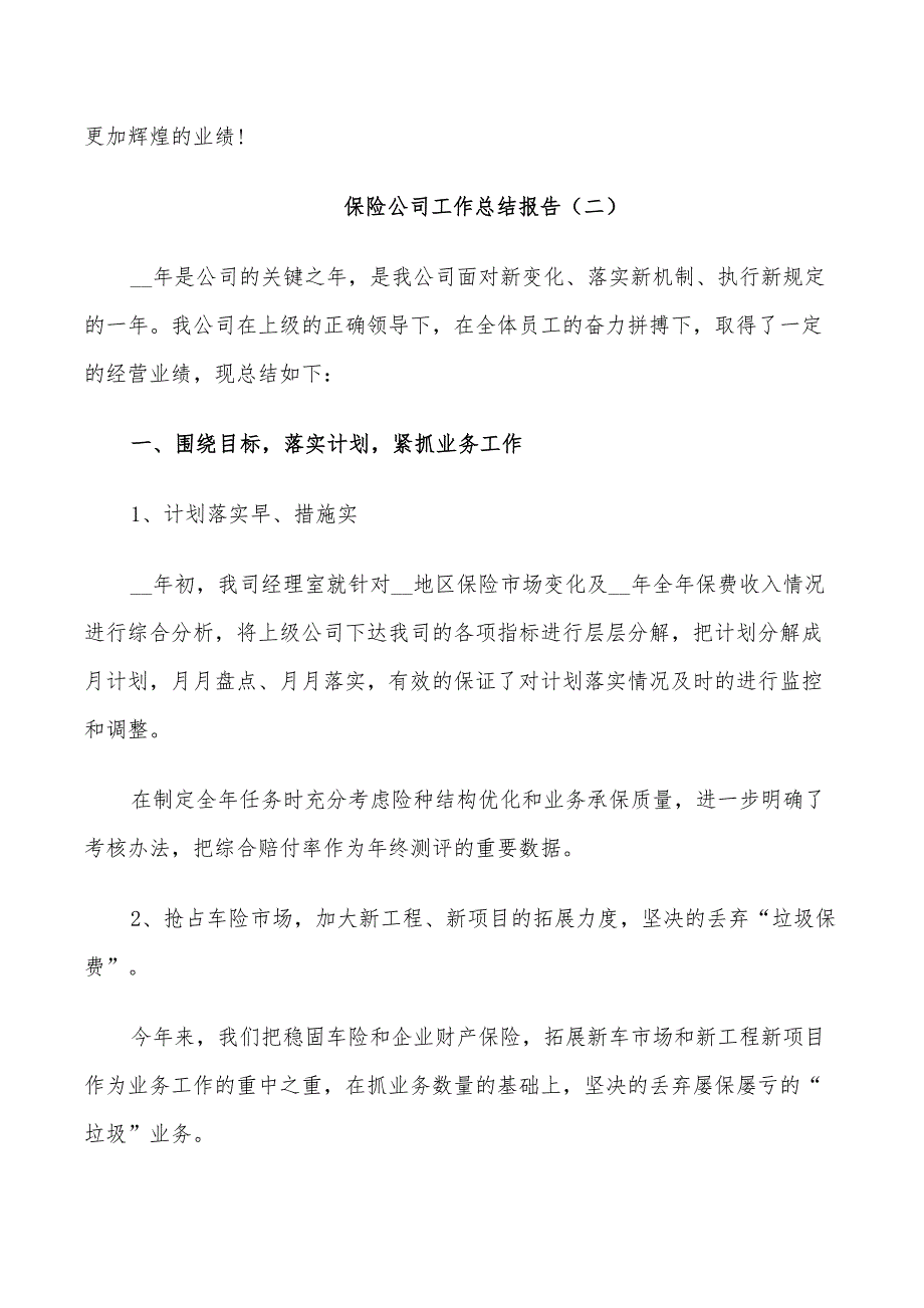 2022年保险公司的个人工作总结_第4页