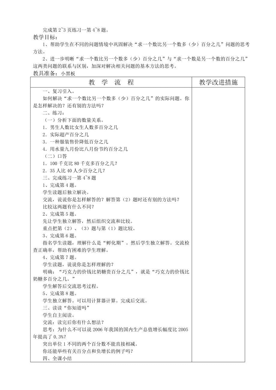 苏教版六年级下数学教案_第5页