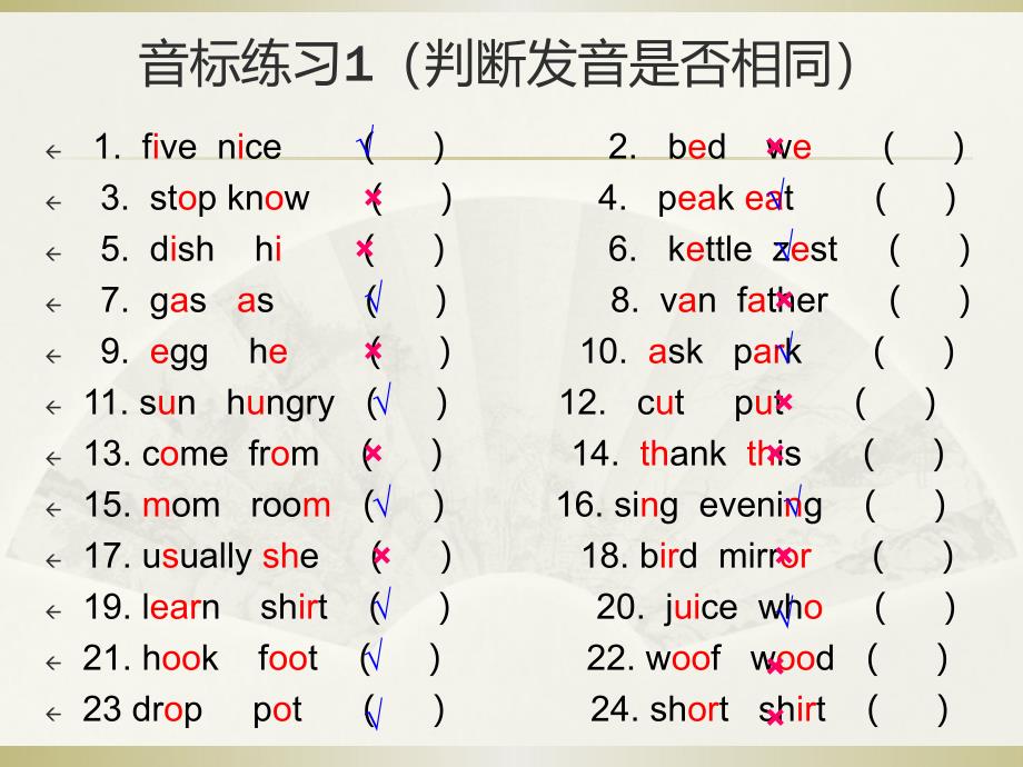 小学英语音标练习题课件教案课件_第1页