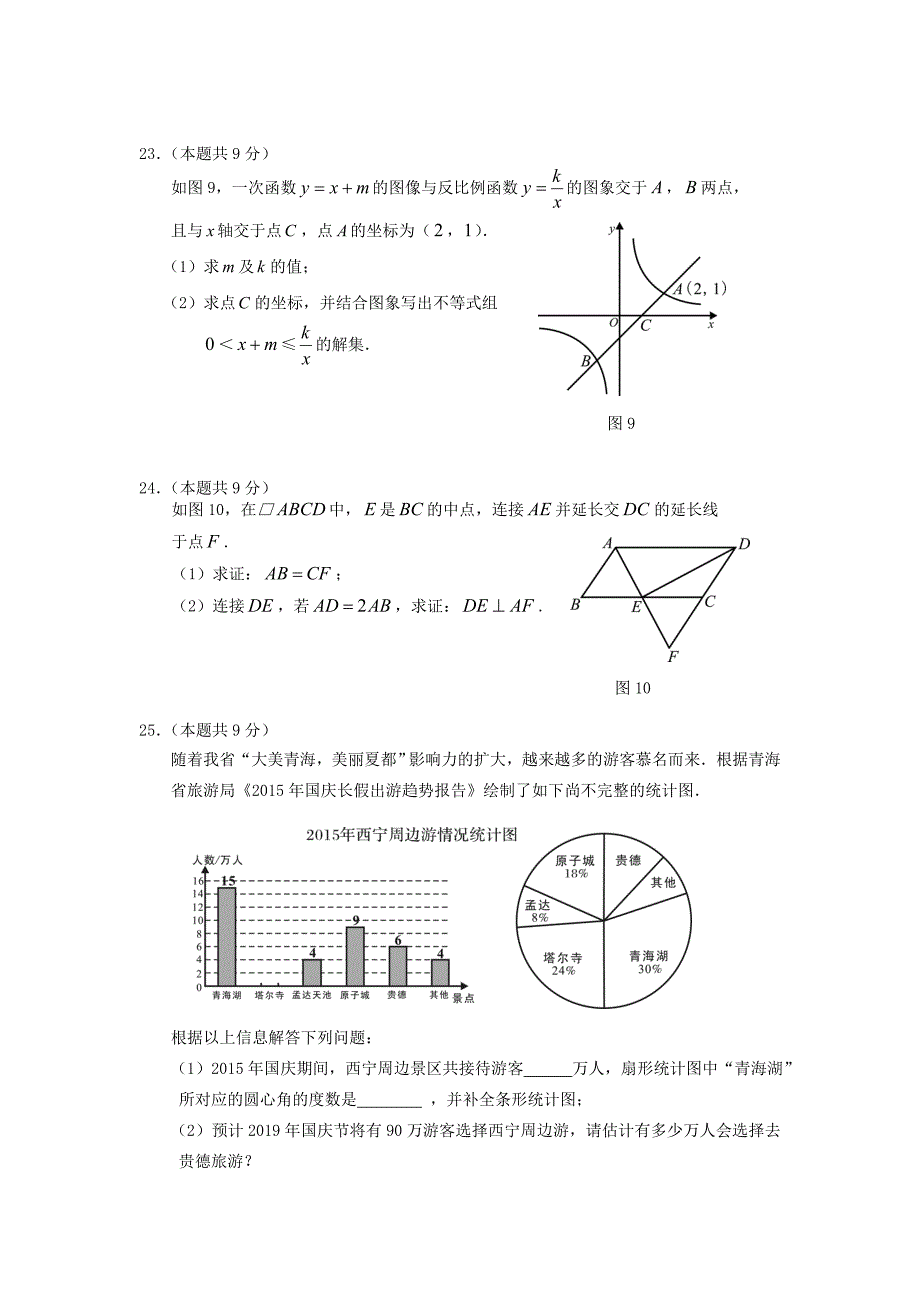 【2019年中考真题模拟】青海省西宁市2019年中考数学真题试题(含答案)_第4页