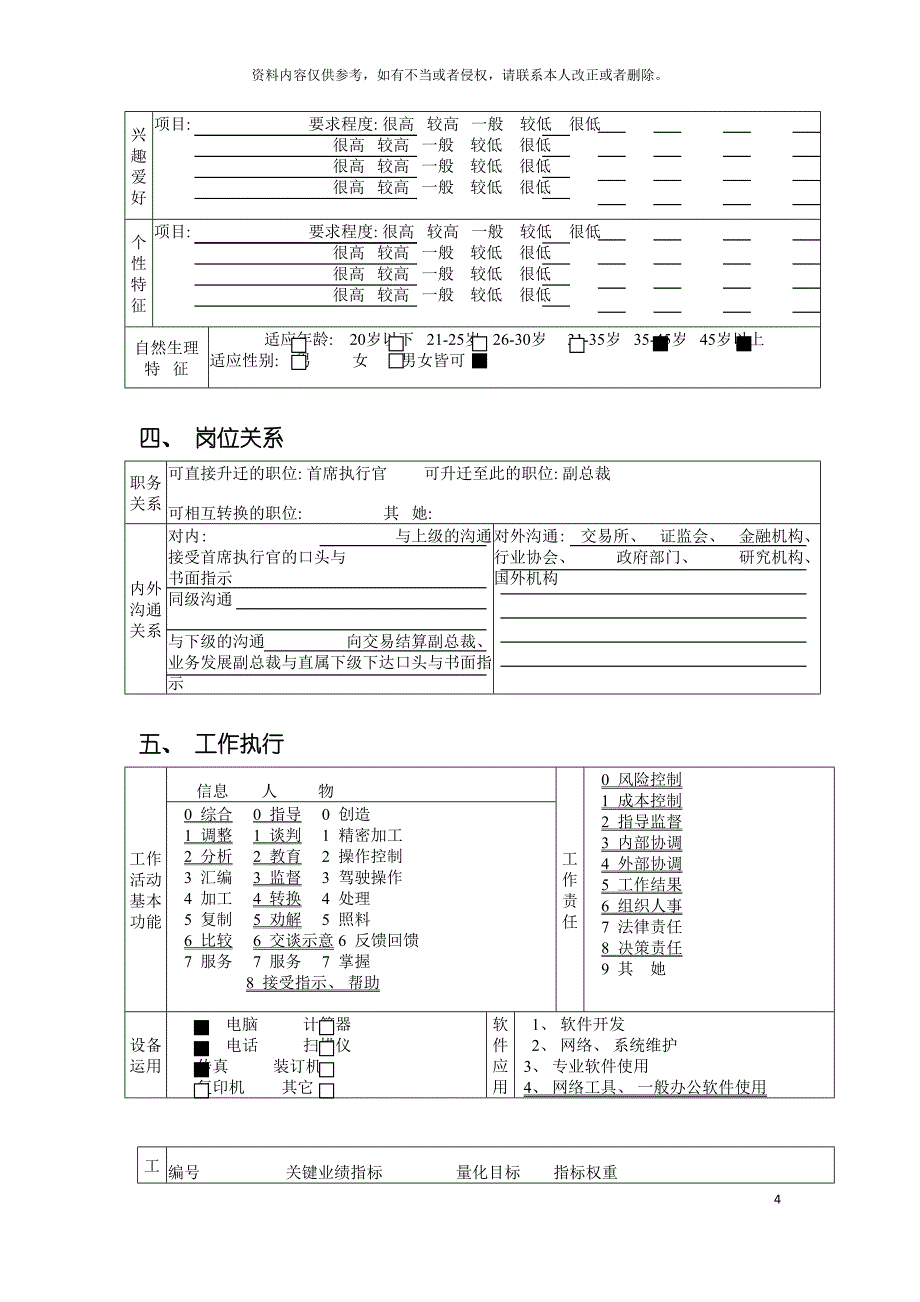 总裁COO职务说明书模板.doc_第4页