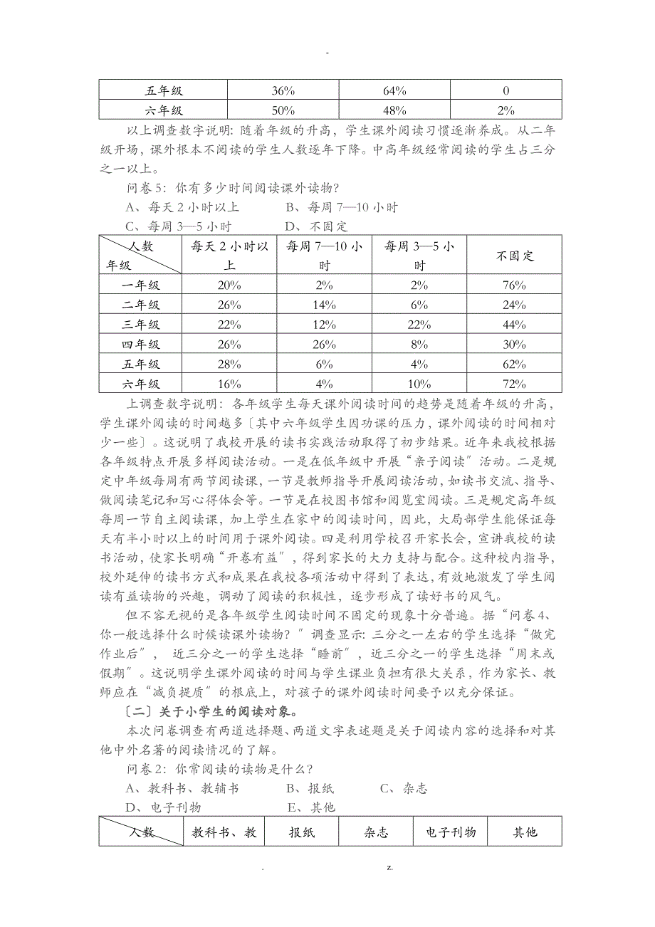 有关小学生阅读现状的调查报告_第2页