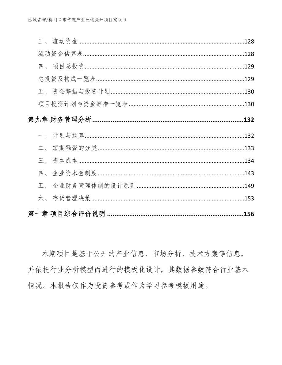 梅河口市传统产业改造提升项目建议书_第5页