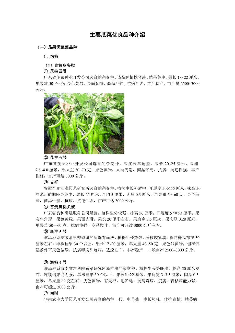 主要瓜菜优良品种介绍.doc_第1页