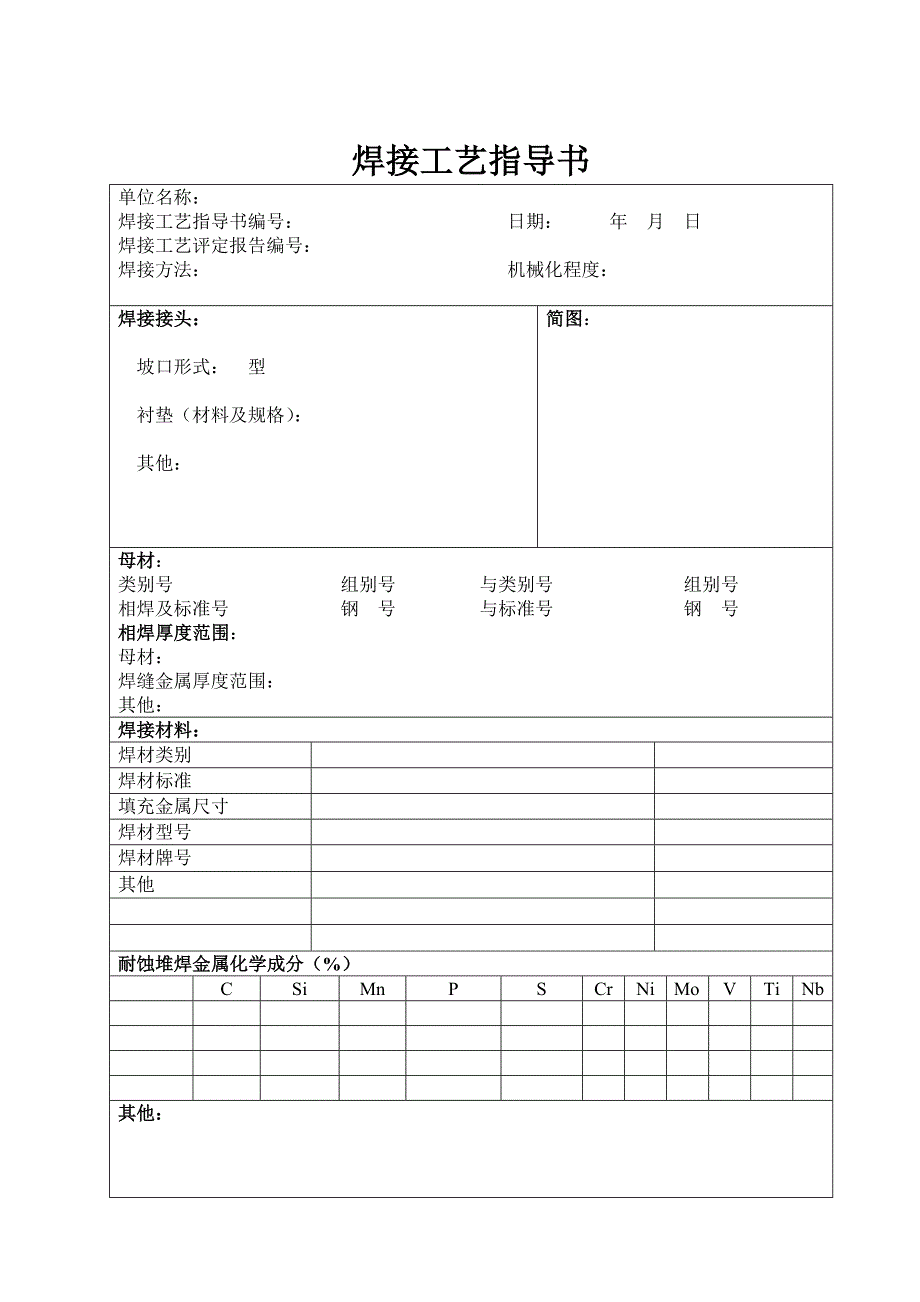 焊接工艺评定报告(空白)_第2页