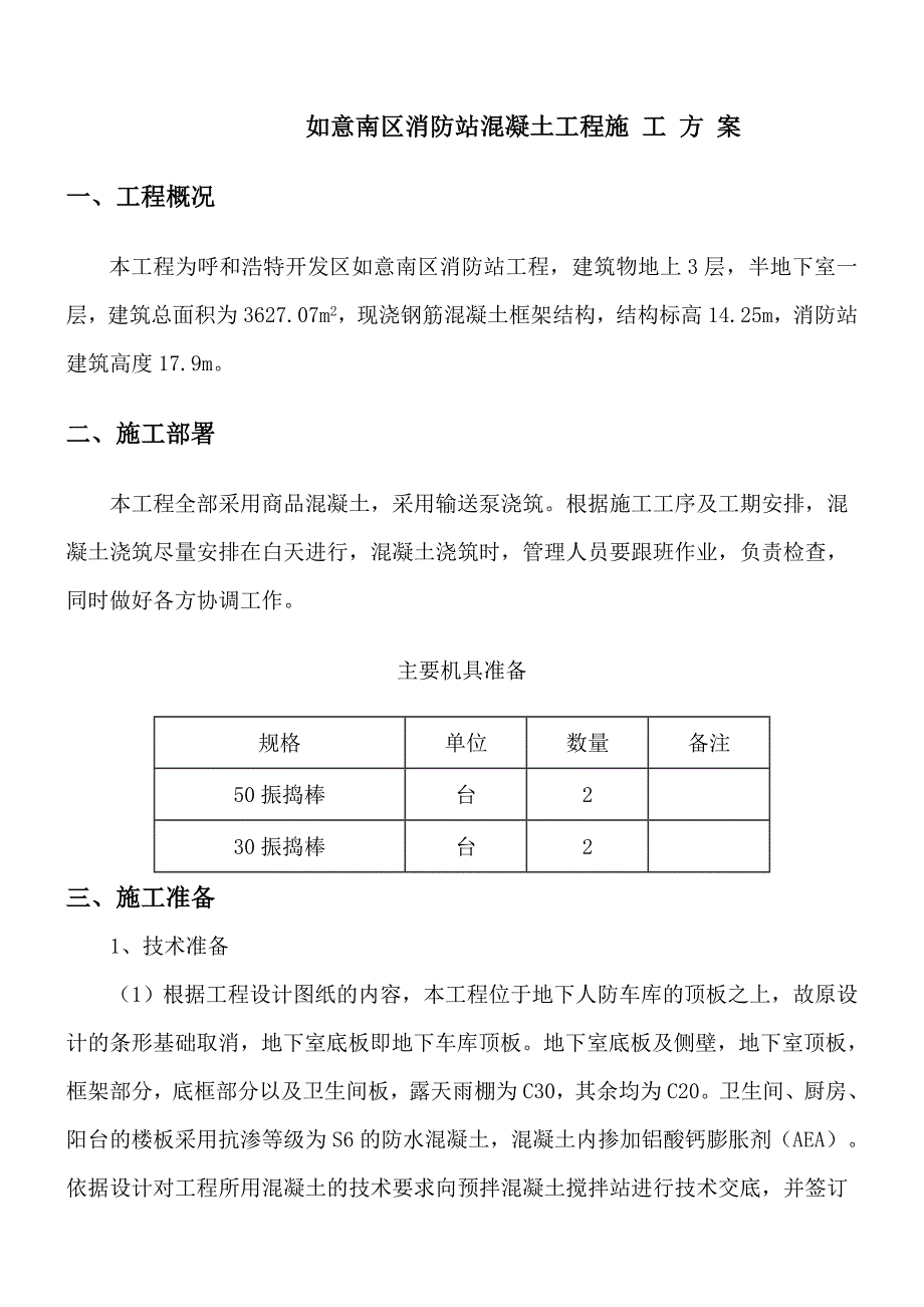 混凝土专项施工方案6895747872_第1页