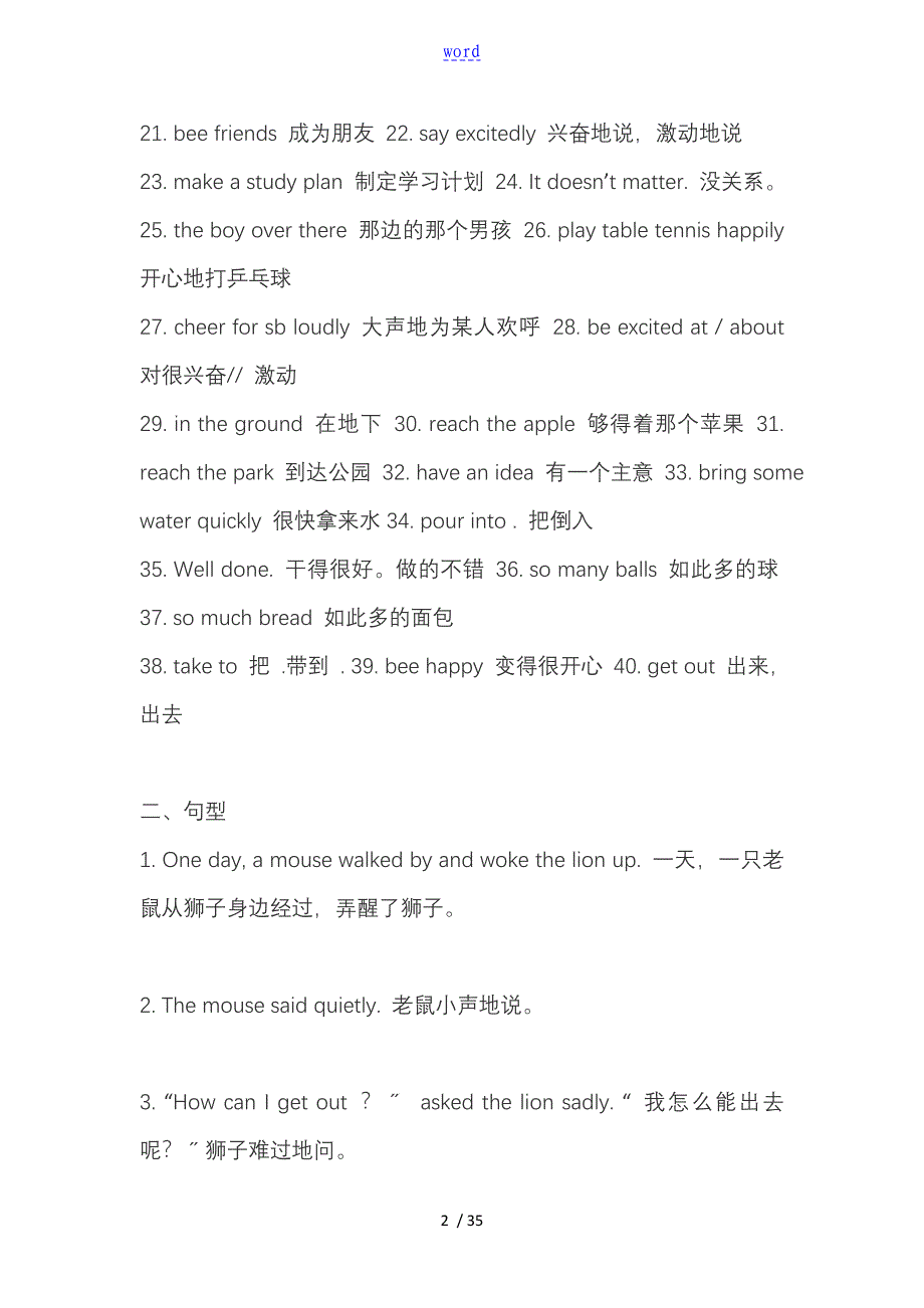 个人精心制作新译林小学6B英语期中复习回顾及复习题_第2页