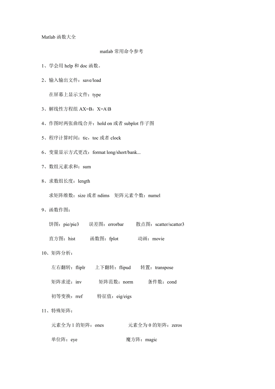 MATLAB函数收藏.doc_第1页