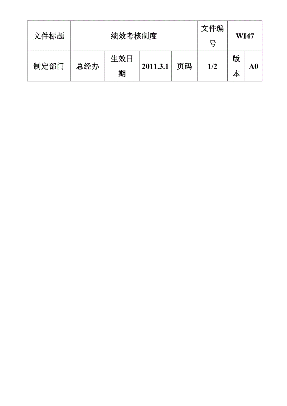 五金制造业绩效考核制度（天选打工人）.docx_第1页