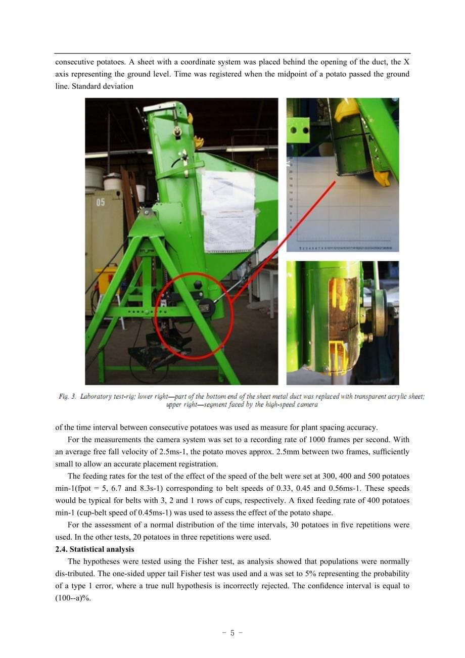 马铃薯播种机的性能评估外文翻译、外文文献翻译、机械类中英文翻译_第5页