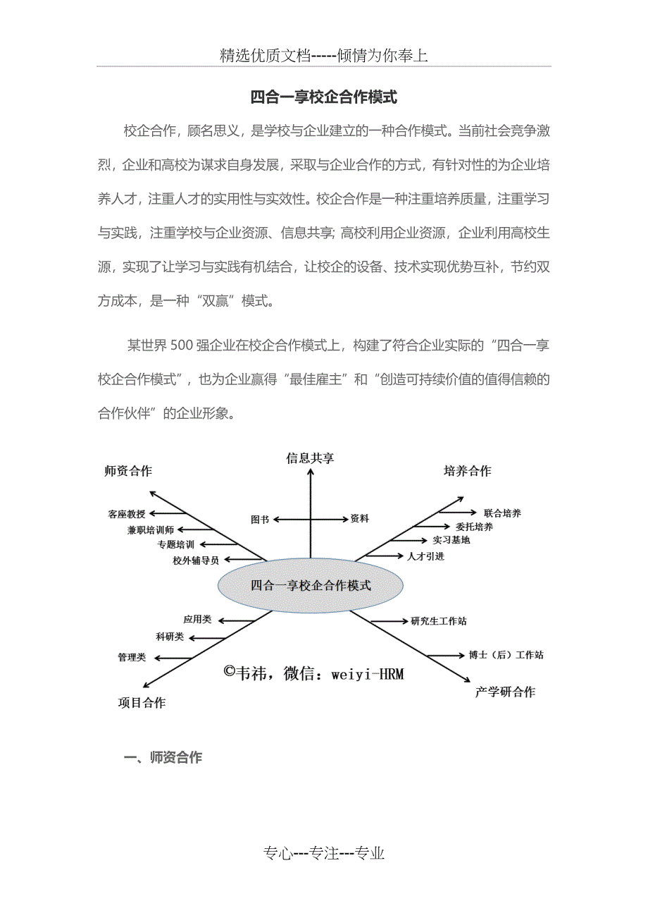 四合一享校企合作模式_第1页