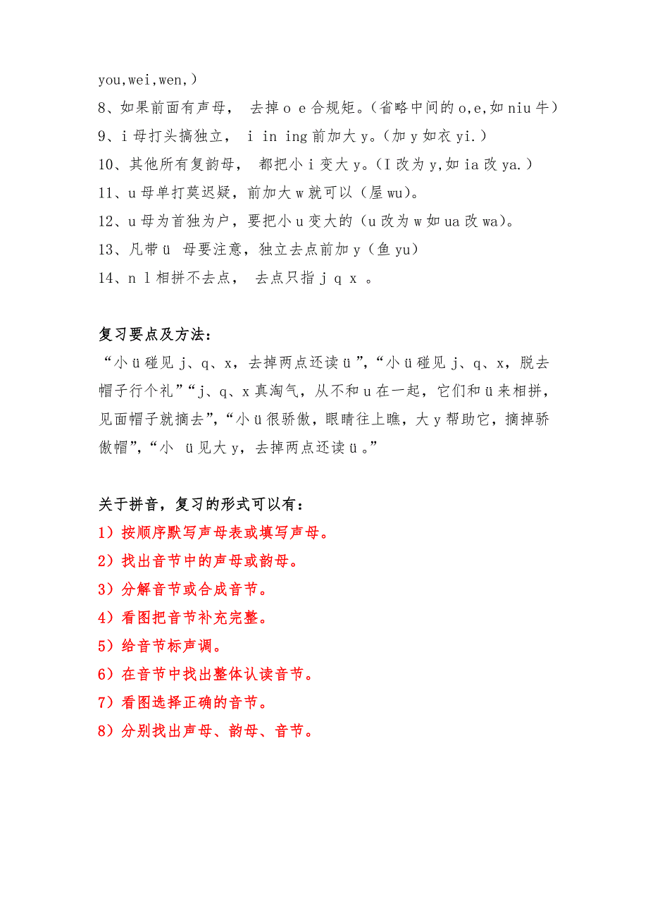 小学一年级汉语拼音知识大全_第3页