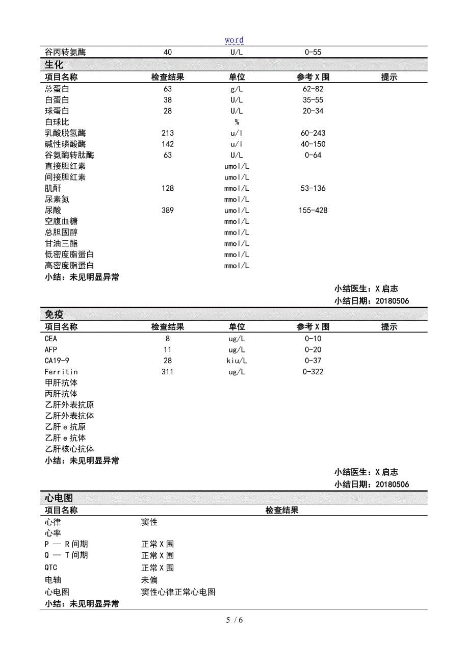 体检中心入职体检报告材料书范文_第5页