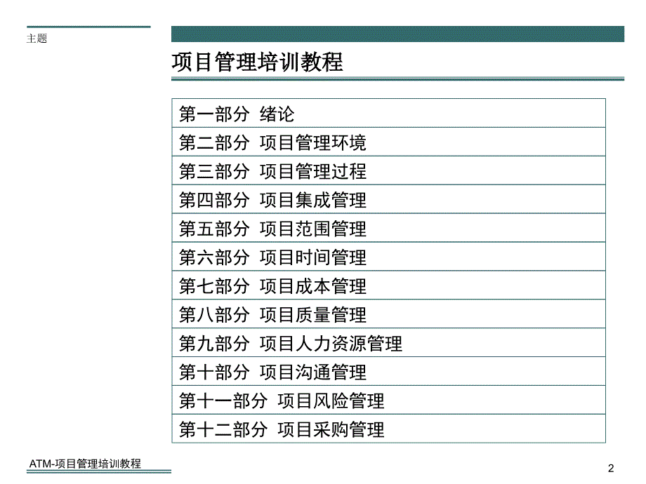 ATM项目管理培训教程课件_第2页