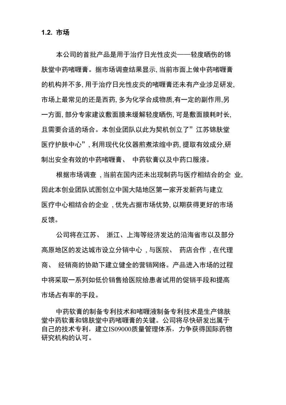 创业计划正文模板_第4页