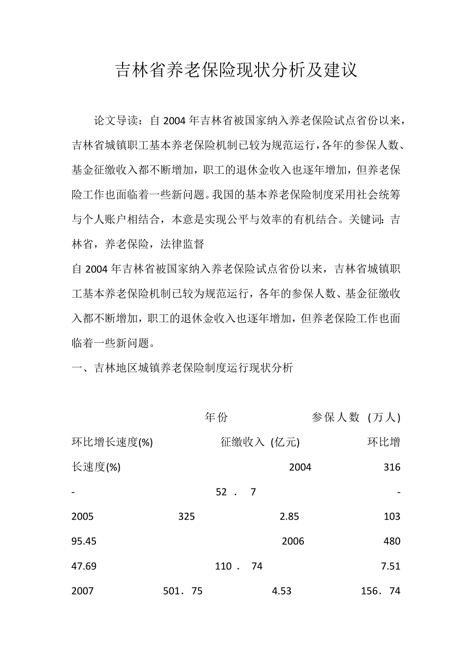 吉林省养老现状分析及建议_第1页