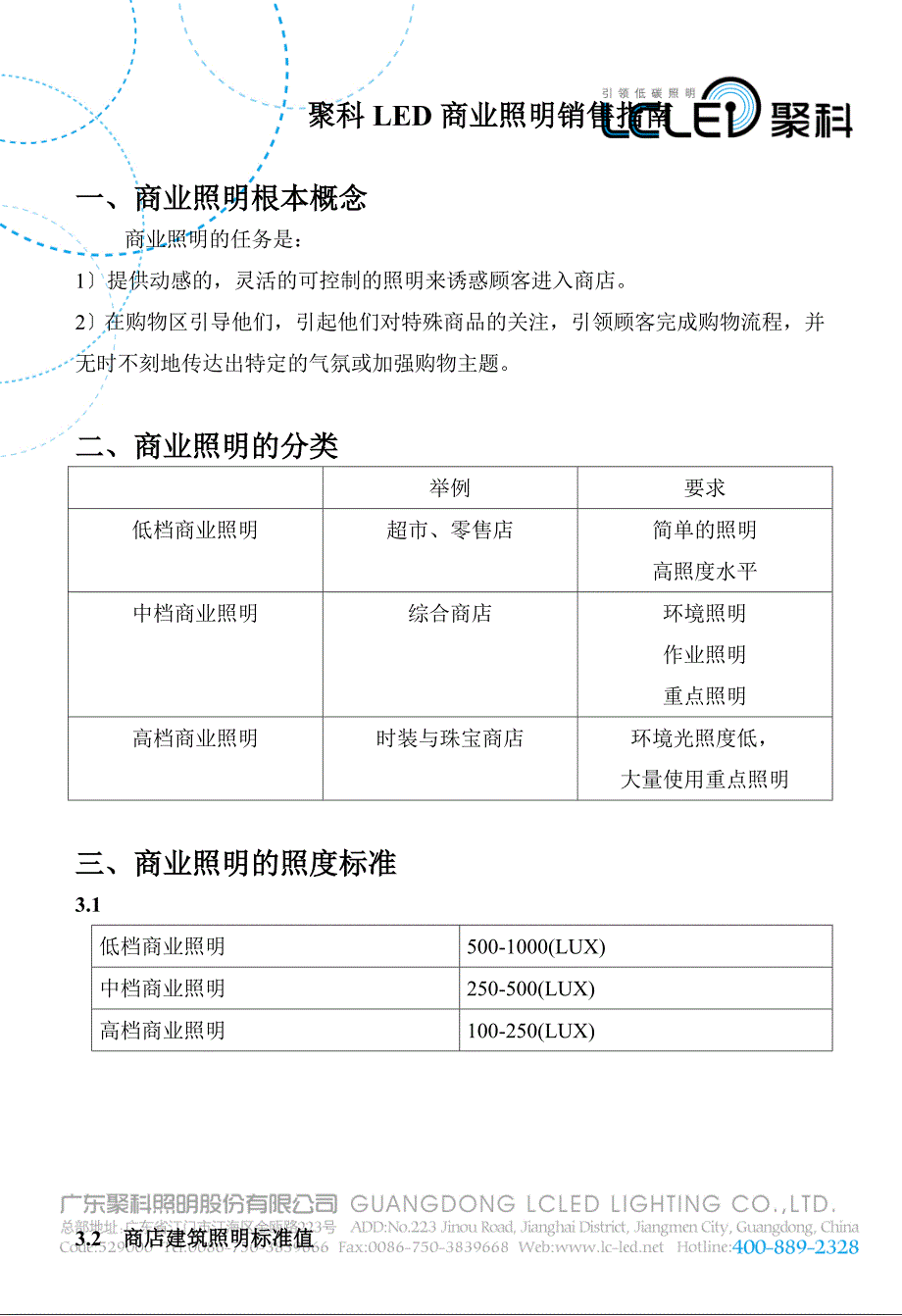 聚科商业照明销售指南_第1页