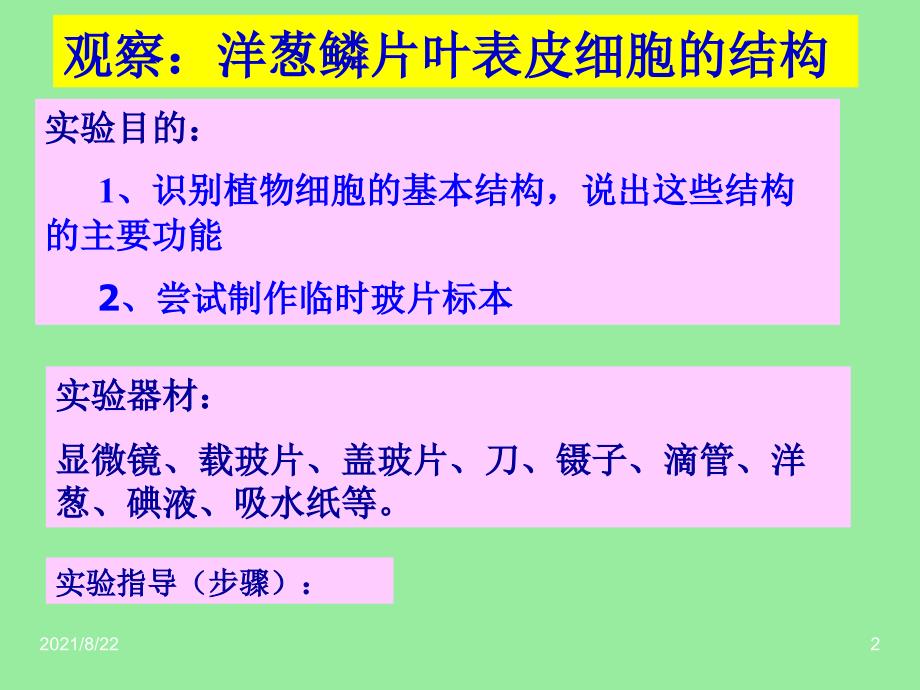 植物细胞的结构和功能推荐课件_第2页