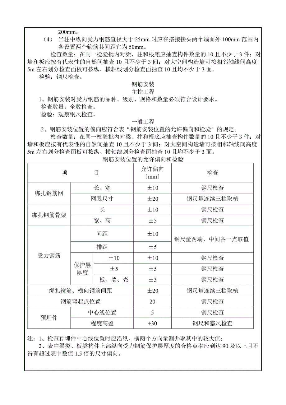 住宅楼结构工程质量技术交底卡_第4页