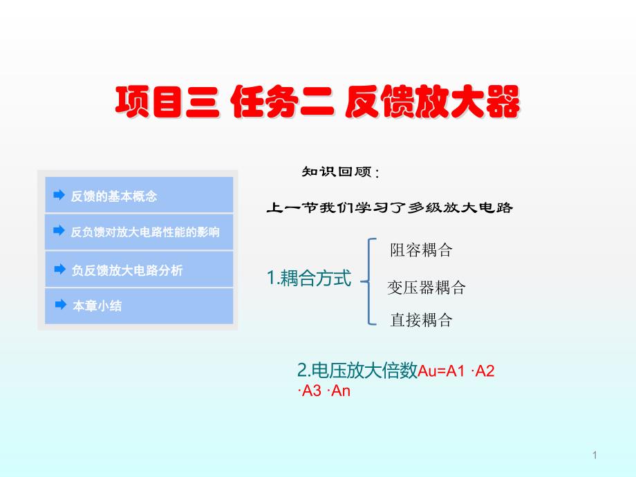 放大电路的负反馈ppt课件_第1页