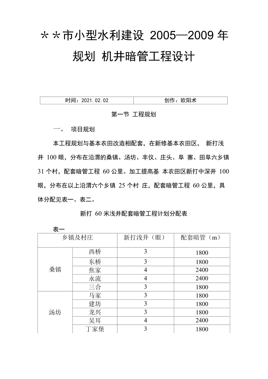 典型机井设计_第1页