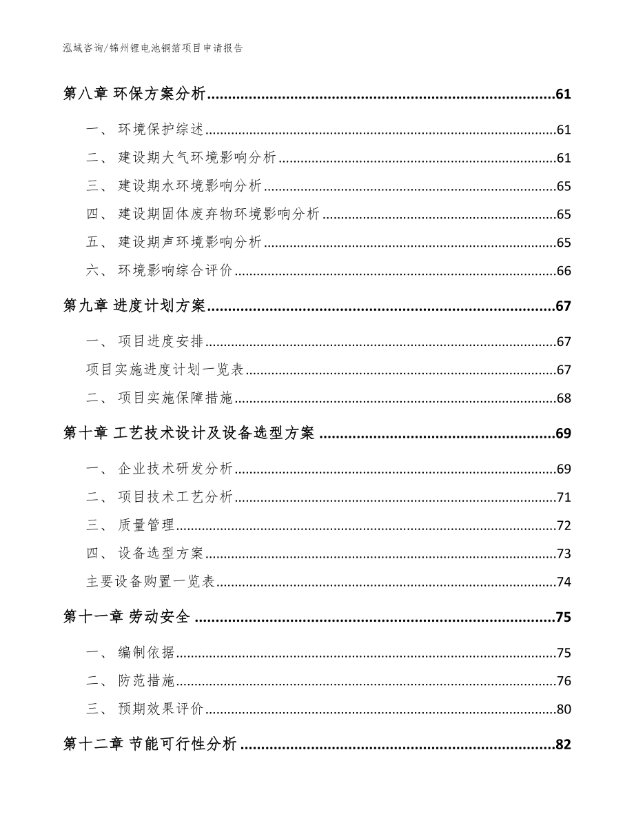锦州锂电池铜箔项目申请报告【范文参考】_第4页